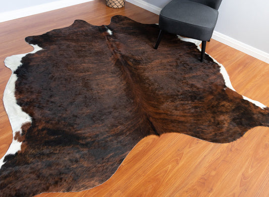 Exotic Dark Brindle Cowhide Rug