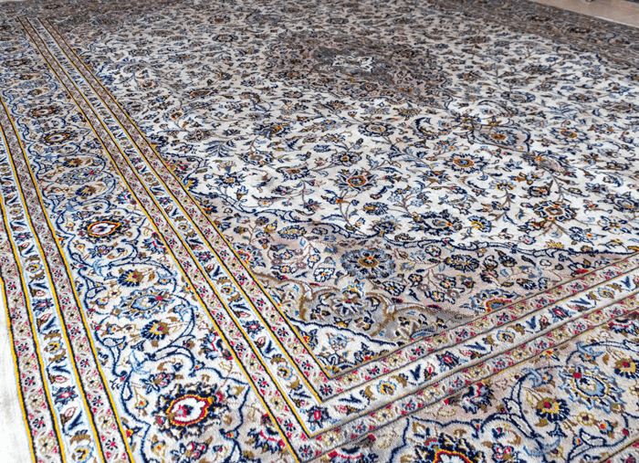 Vintage Isfahan Hand-Knotted Wool Persian Rug