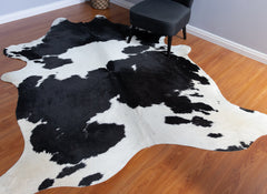 Black And White Cowhide Rug