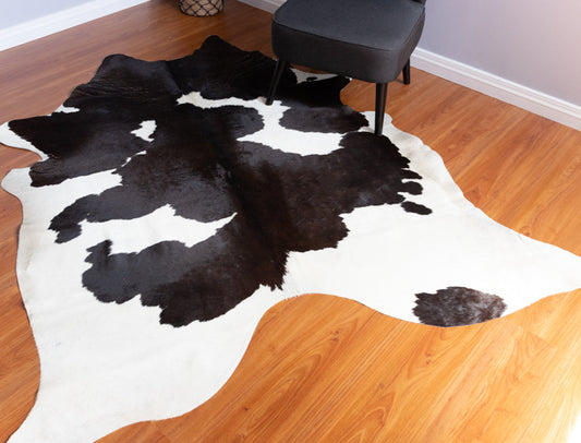 Black And White Cowhide Rug