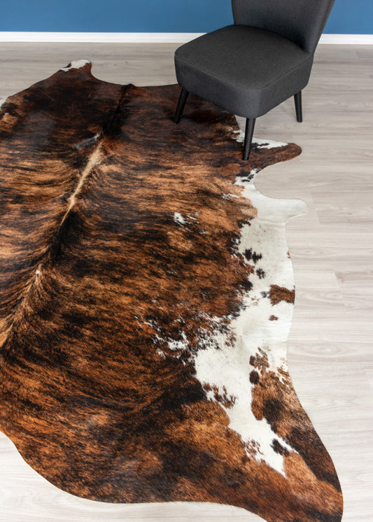 Dark Brindle Cowhide Rug (Size: 270 x 240 CM)