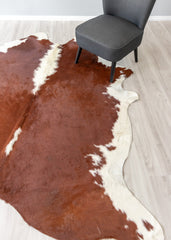 Hereford Brown And White Cowhide Rug (Size: 240 x 210 CM)