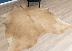 Champagne Cowhide Rug (Size: 240 X 200 CM)
