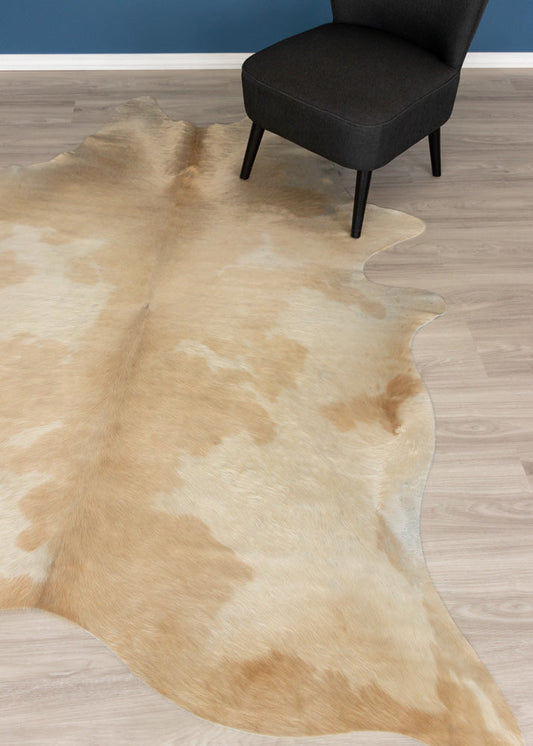 Champagne Cowhide Rug (Size: 240 X 200 CM)