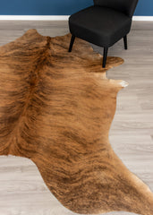 Light Brindle Cowhide Rug (Size: 240 X 220 CM)