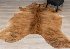 Light Brindle Cowhide Rug (Size: 240 X 220 CM)