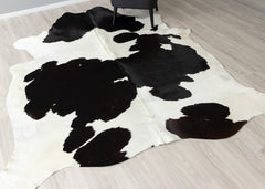 Black And White Cowhide Rug (Size: 260 X 230 CM)