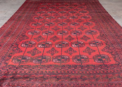 Vintage Baluch Hand-Knotted Wool Persian Rug