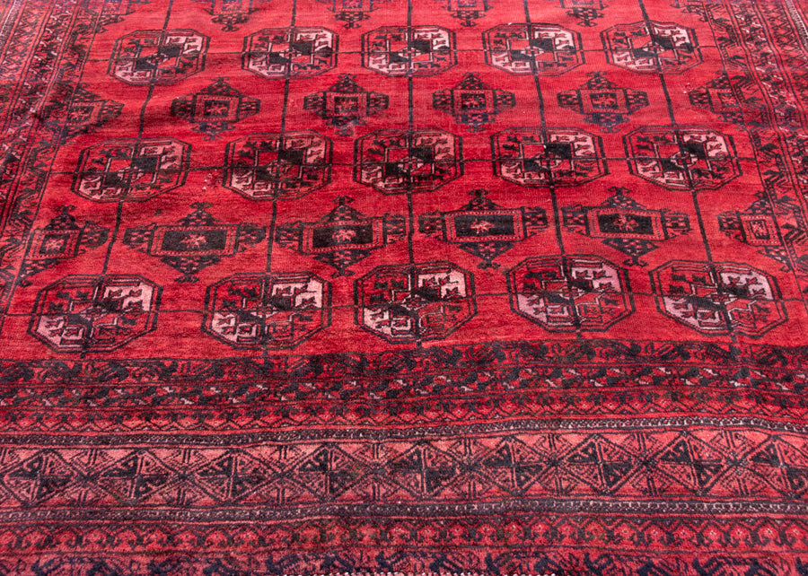 Vintage Baluch Hand-Knotted Wool Persian Rug