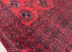 Vintage Baluch Hand-Knotted Wool Persian Rug