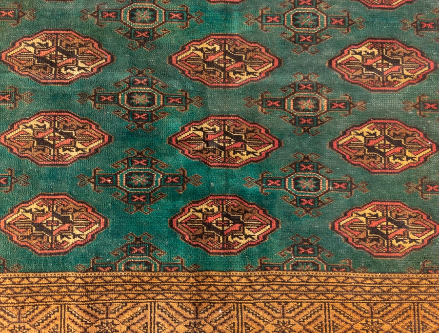 Vintage Torkman Hand-Knotted Wool Persian Rug