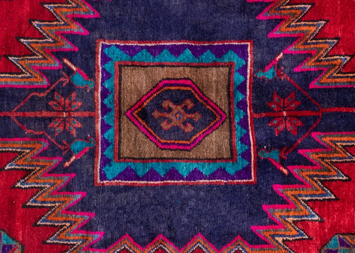Vintage Hamedan Hand-Knotted Persian Wool Rug