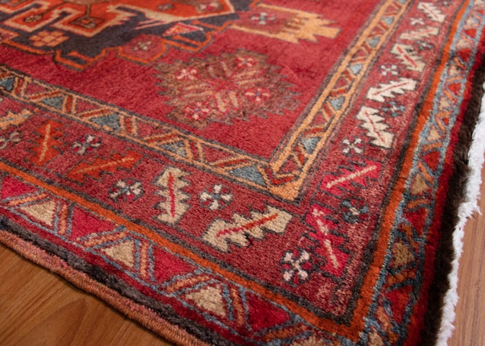 Vintage Ardabil Hand-Knotted Persian Wool Runner Rug