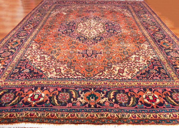 Vintage Tabriz Hand-Knotted Wool Persian Rug