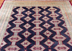 Vintage Torkman Hand-Knotted Wool Persian Rug
